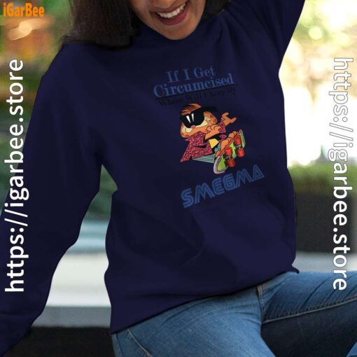 if i get circumcised garfield navy women hoodies