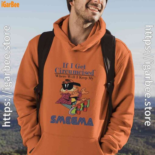 if i get circumcised garfield orange men hoodie