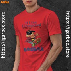 if i get circumcised garfield red men shirt
