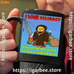 love celibacy garfield black coffee mug