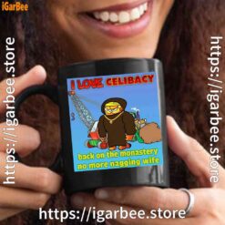love celibacy garfield black mug