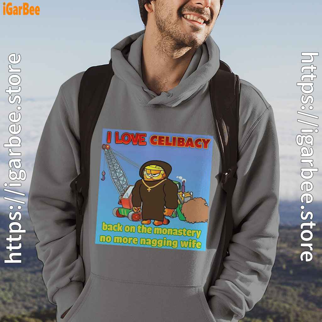 love celibacy garfield gray men hoodie for male love celibacy garfield gray men hoodie for male
