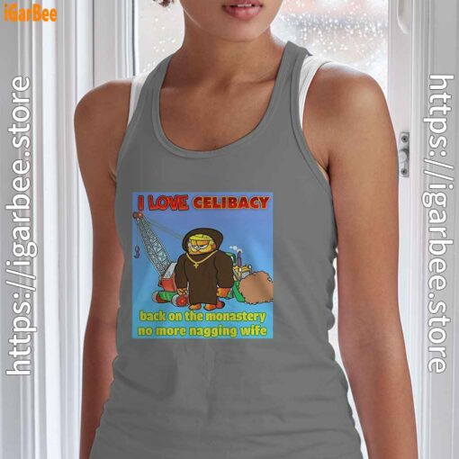 love celibacy garfield gray tank top for women