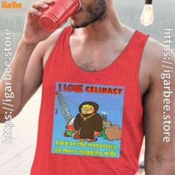 love celibacy garfield red tank tops for men