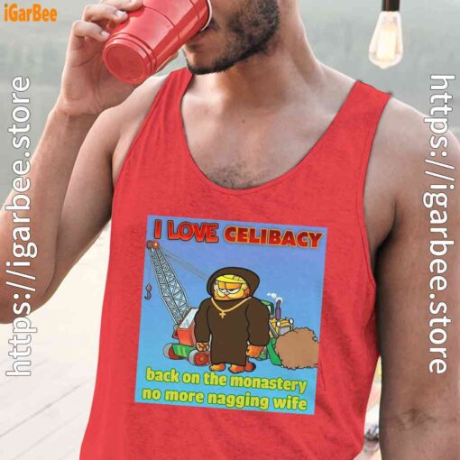 love celibacy garfield red tank tops for men