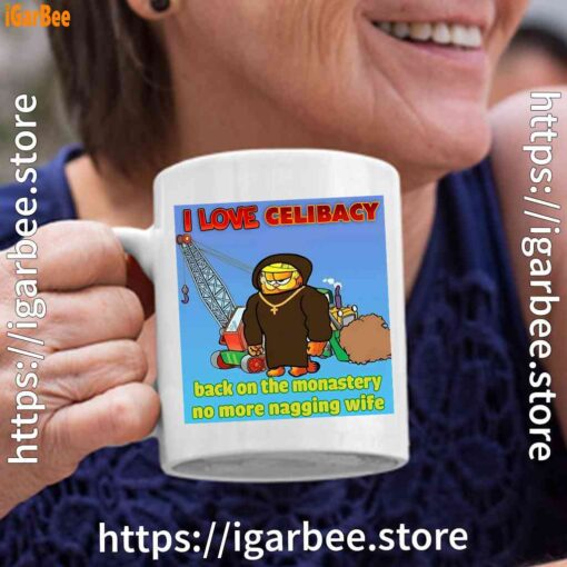 love celibacy garfield white coffee mug