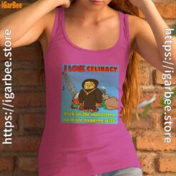 love celibacy garfield women's pink tank top