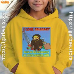 love celibacy garfield yellow hoodie for kid girl