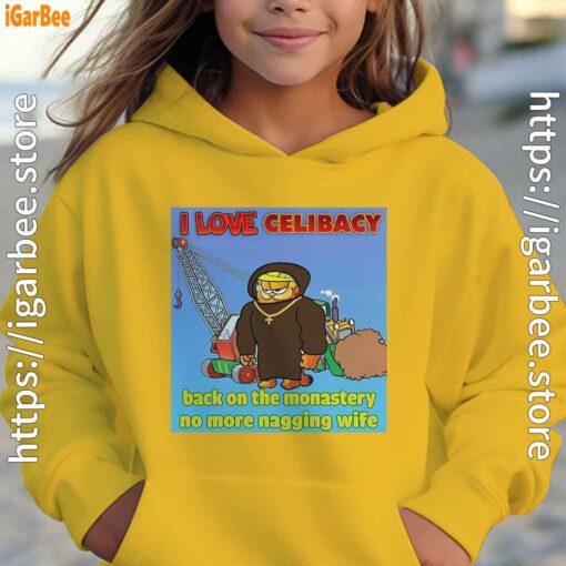 love celibacy garfield yellow hoodie for kid girl