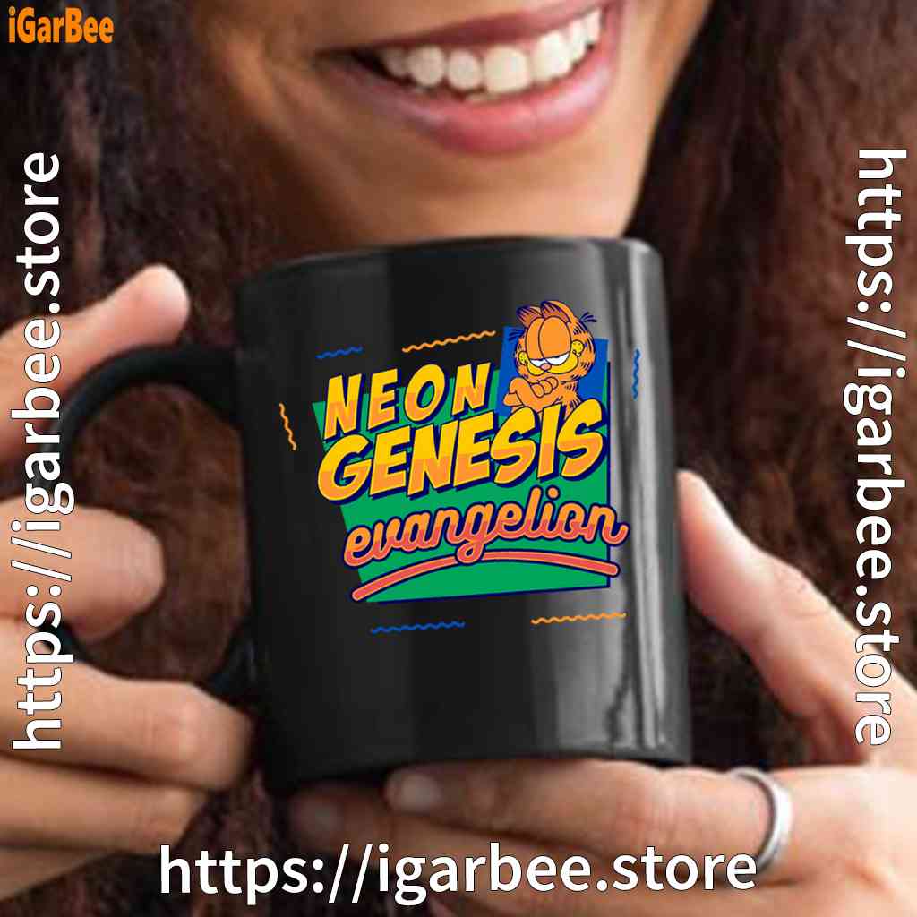 neon genesis evangelion garfield black mug neon genesis evangelion garfield black mug