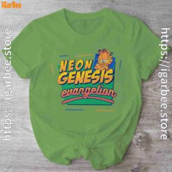 neon genesis evangelion garfield green shirt