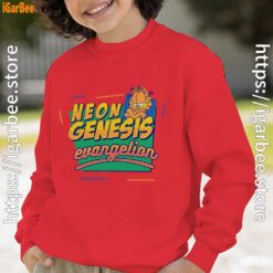 neon genesis evangelion garfield red boy sweatshirt