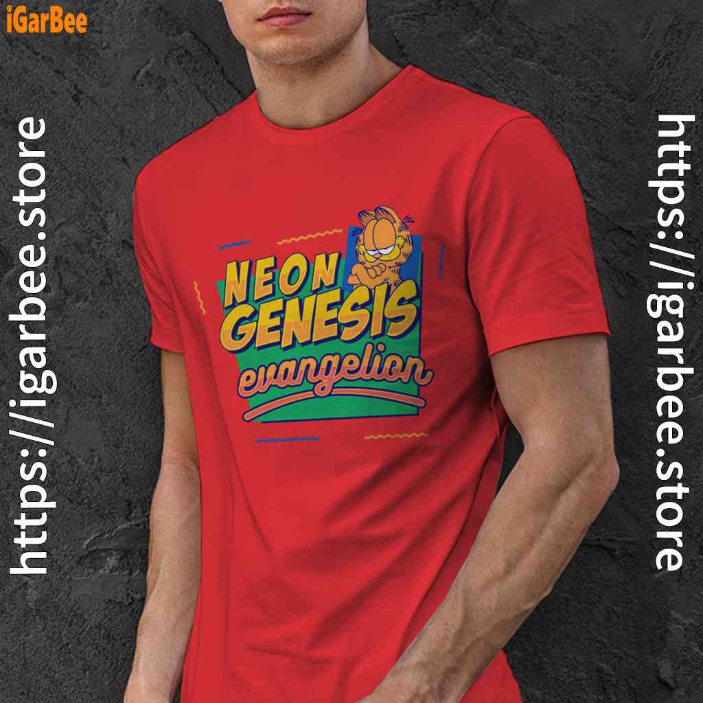 neon genesis evangelion garfield red men shirt neon genesis evangelion garfield red men shirt