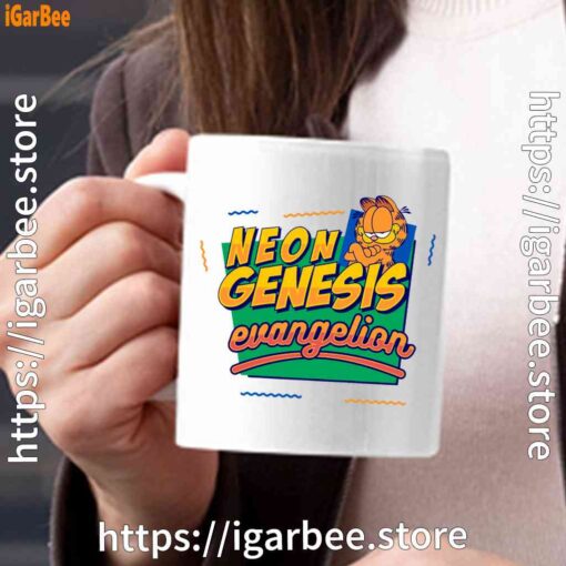 neon genesis evangelion garfield white mug