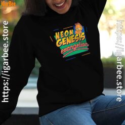 neon genesis evangelion garfield women black hoodie
