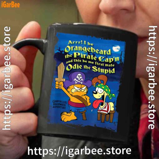 ripple junction garfield arrr black coffee mug 11oz