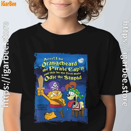 ripple junction garfield arrr black t shirt for kids boy