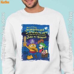ripple junction garfield arrr men with white sweatshirt