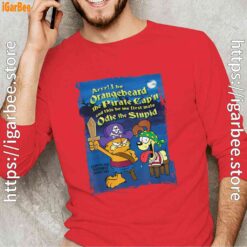 ripple junction garfield arrr red long sleeve for man