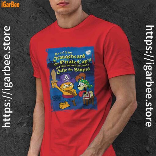 ripple junction garfield arrr red men shirt