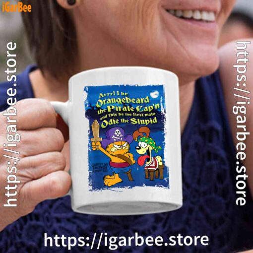 ripple junction garfield arrr white coffee mug 11oz