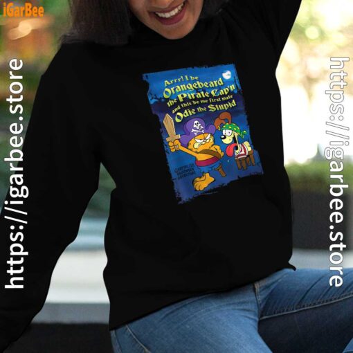 ripple junction garfield arrr women black hoodie