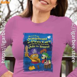 ripple junction garfield arrr women's pink long sleeve