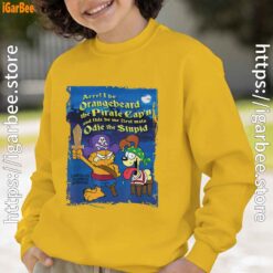 ripple junction garfield arrr yellow sweatshirt youth boy