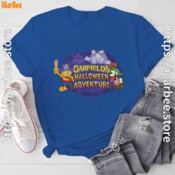 ripple junction garfield halloween adventure blue tee shirt