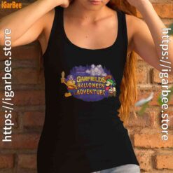 ripple junction garfield halloween adventure female tank top black women