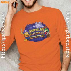 ripple junction garfield halloween adventure long sleeve orange men