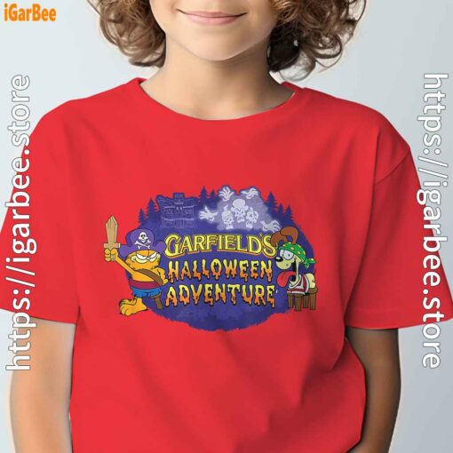 ripple junction garfield halloween adventure red t shirt for youth boy