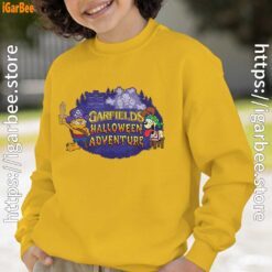 ripple junction garfield halloween adventure yellow sweatshirt youth boy