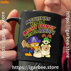 ripple junction garfield might stingy with yer candy black coffee mug 11oz