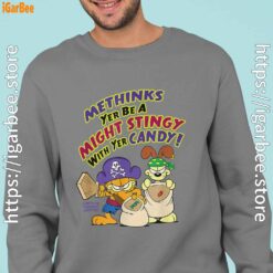ripple junction garfield might stingy with yer candy men gray sweatshirts