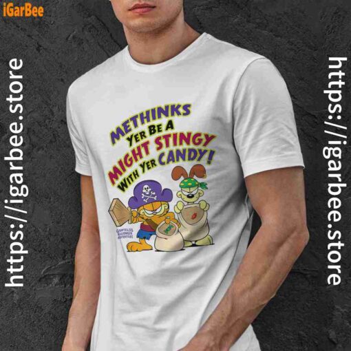 ripple junction garfield might stingy with yer candy white men shirt