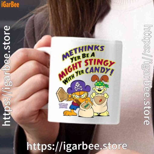 ripple junction garfield might stingy with yer candy white mug 15oz