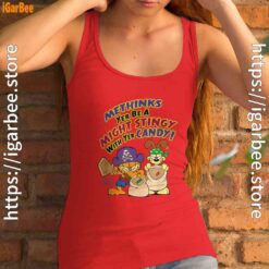 ripple junction garfield might stingy with yer candy women tank top red female