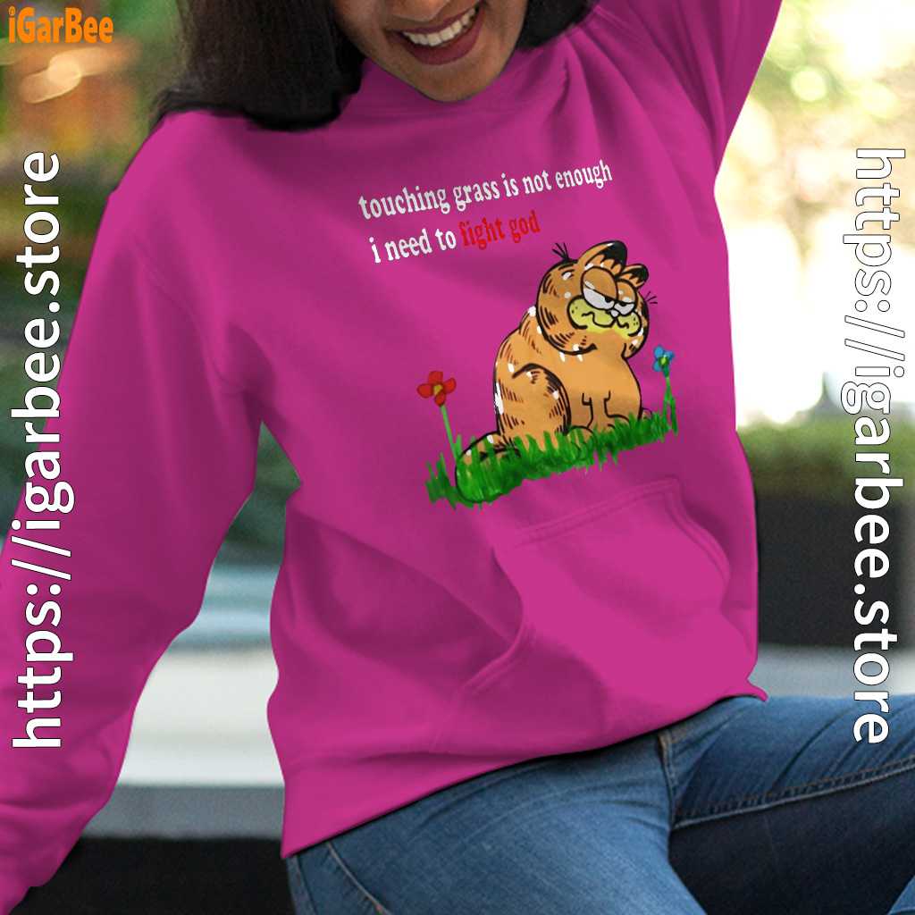 touching grass is not enough garfield pink women hoodie female touching grass is not enough garfield pink women hoodie female