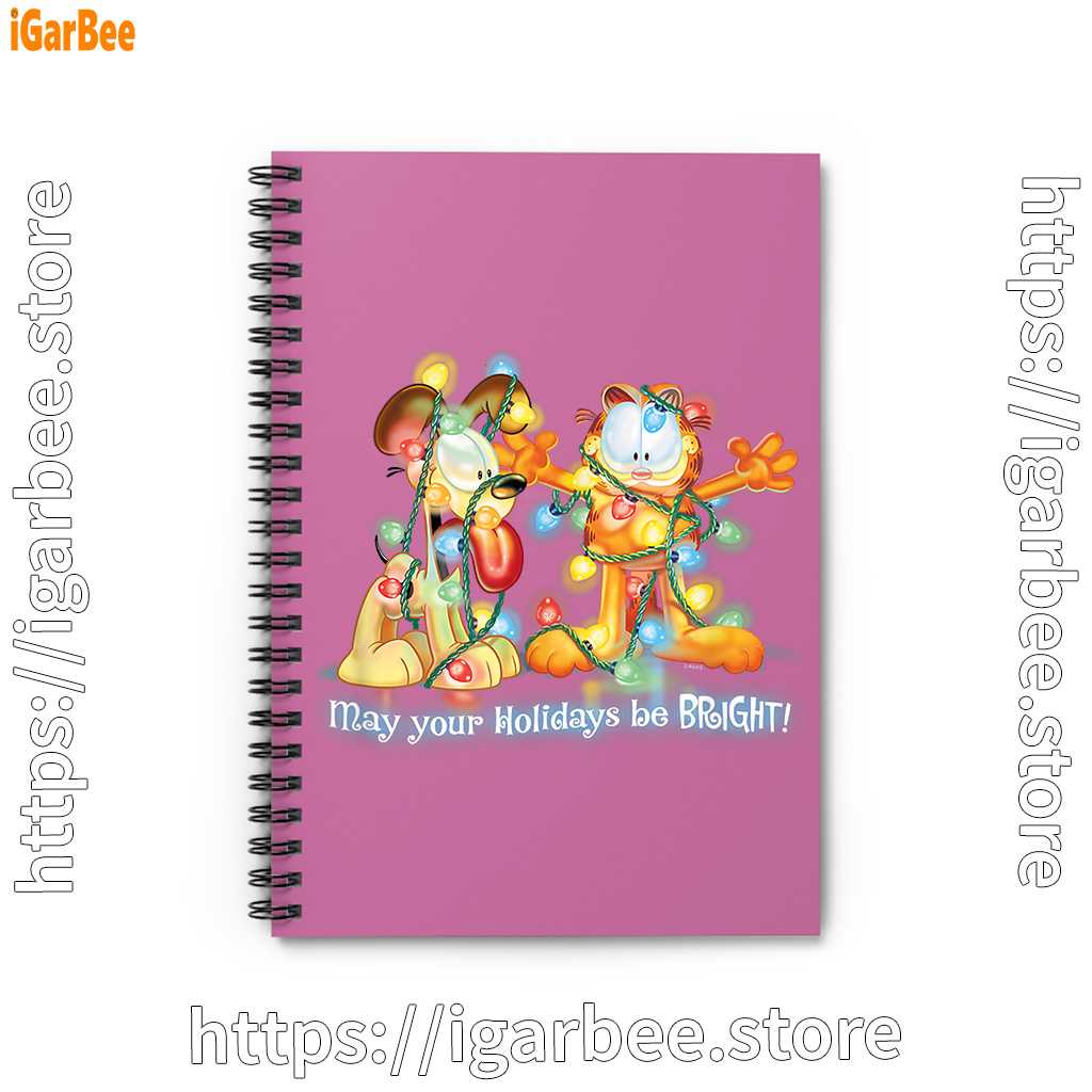 christmas garfield bright holidays pink notebook christmas garfield bright holidays pink notebook