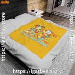 1 christmas garfield bright holidays yellow blanket