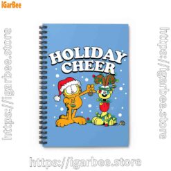 1 christmas garfield holiday cheer odie blue notebook