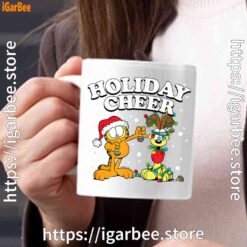 1 christmas garfield holiday cheer odie white mug 15oz