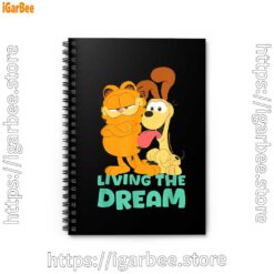 1 garfield and odie living the dream black notebook