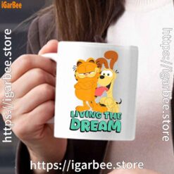 1 garfield and odie living the dream white mug 15oz