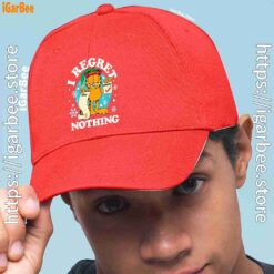 1 garfield christmas naughty list regret nothing red hat