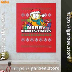1 garfield christmas santa red canvas