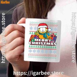 1 garfield christmas santa white mug 15oz