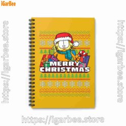 1 garfield christmas santa yellow notebook