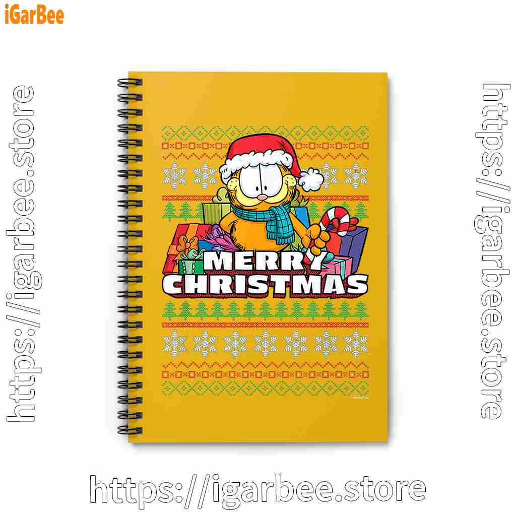 garfield christmas santa yellow notebook garfield christmas santa yellow notebook